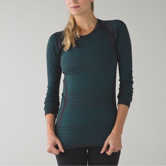 lululemon athletica Tops - lululemon athletica Dark Teal and Black Long Sleeve Top